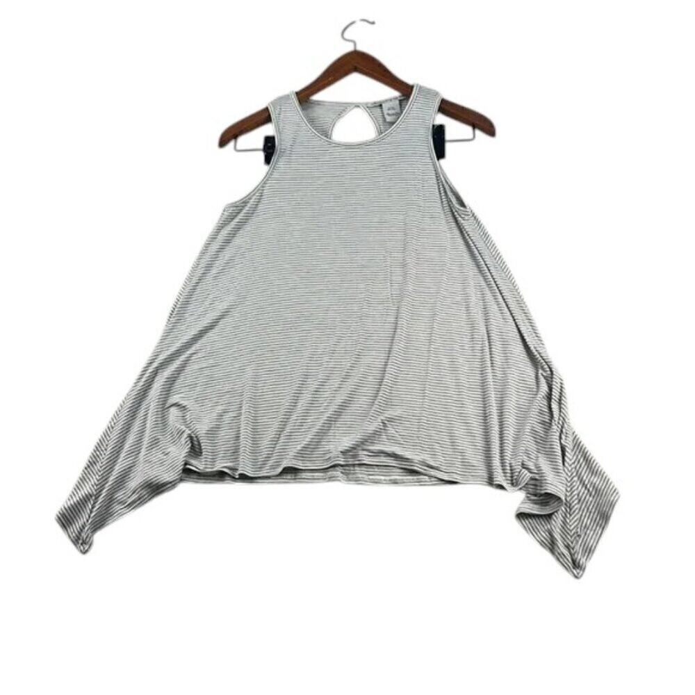 American Rag Striped Tank Top Gray White Small